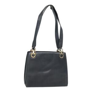 Salvatore Ferragamo Gancini Tote Bag Leather Black Gold
